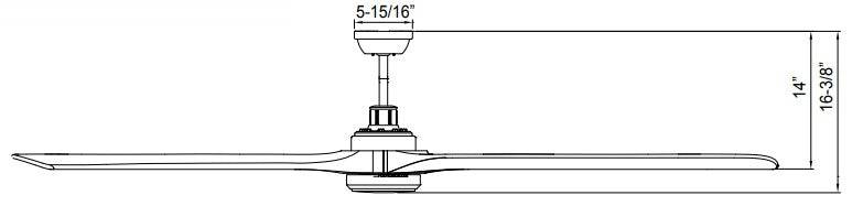 Rio Grande, 3-Blade, 88” Sweep, with LED Light Kit - Green Lighting Wholesale