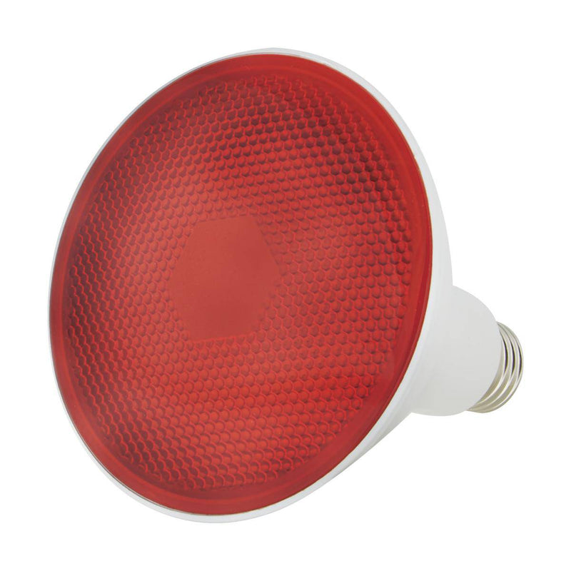 11.5 Watt PAR38 LED; Red; 90 degree Beam Angle; Medium base; 120 Volt - Green Lighting Wholesale