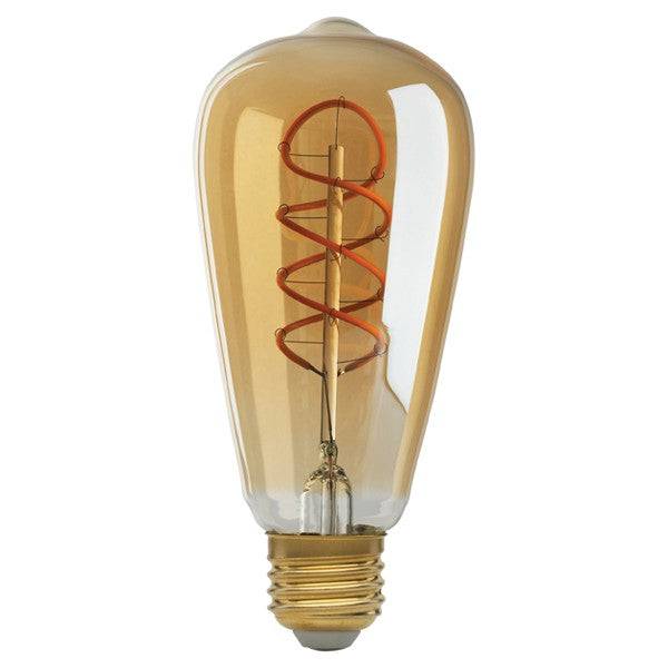 LED Curved Filament ST19 Medium Base, 4 Watt- 2200K Light Bulb - Green Lighting Wholesale