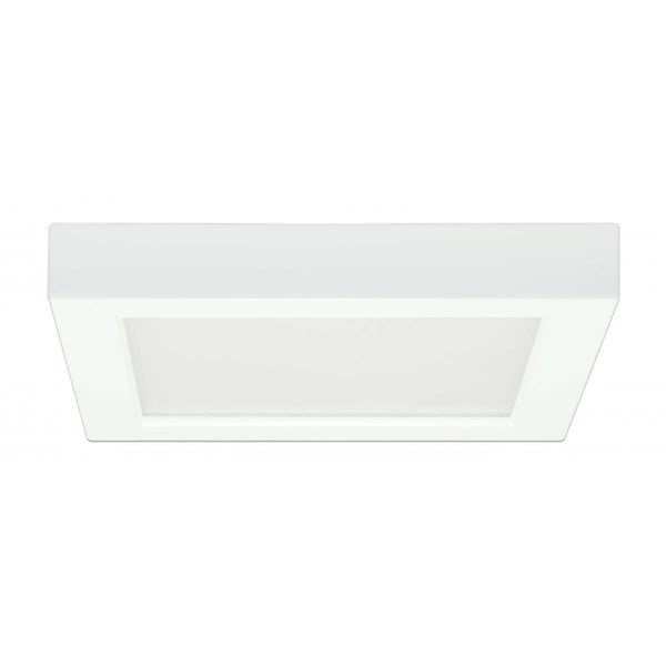 13.5 watt; 7" Flush Mount LED Fixture; 3000K; Square Shape; White Finish; 120 volts - Green Lighting Wholesale