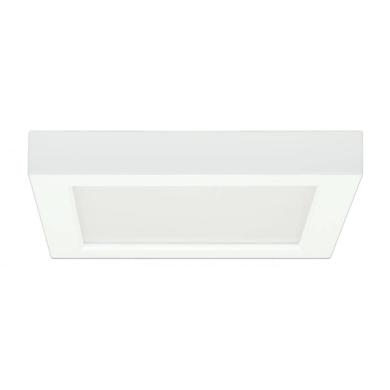 13.5 watt; 7" Flush Mount LED Fixture; 3000K; Square Shape; White Finish; 120 volts - Green Lighting Wholesale