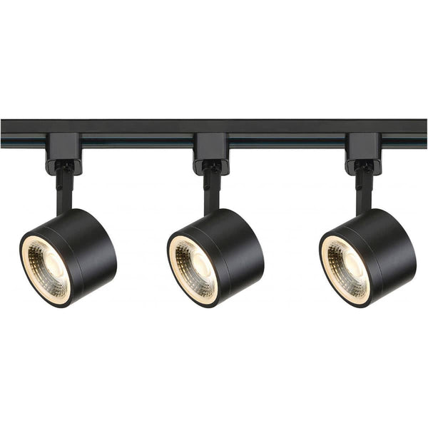 LED Track Kit - 12 Watt LED - 3000K - 4 foot Track - 36 degree - Round Shape - Black Finish - Green Lighting Wholesale