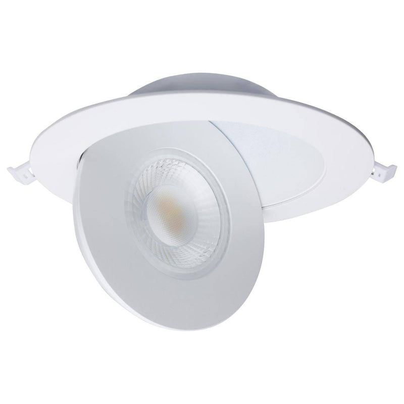 15 Watt; CCT Selectable; LED Direct Wire Downlight; Gimbaled; 6 Inch Round; Remote Driver; White - Green Lighting Wholesale