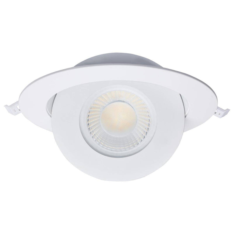 15 Watt; CCT Selectable; LED Direct Wire Downlight; Gimbaled; 6 Inch Round; Remote Driver; White - Green Lighting Wholesale