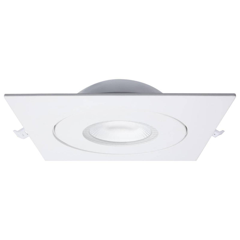15 Watt; CCT Selectable; LED Direct Wire Downlight; Gimbaled; 6 Inch Square; Remote Driver; White - Green Lighting Wholesale