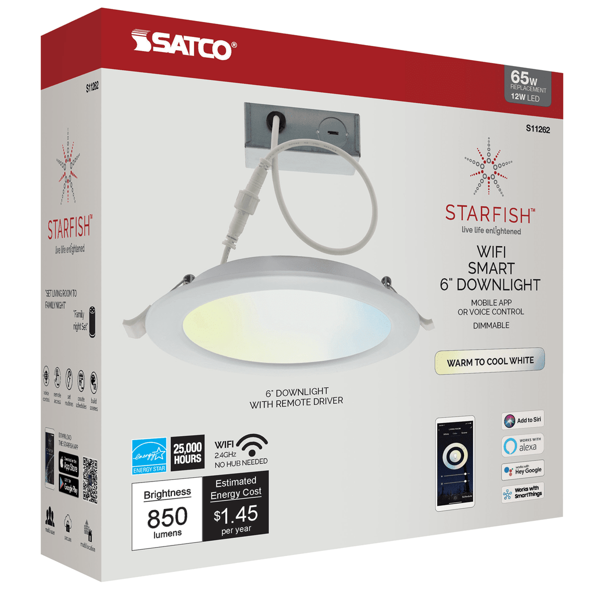 RGB Downlight 6 Inch - Tunable White & Color Changing LED