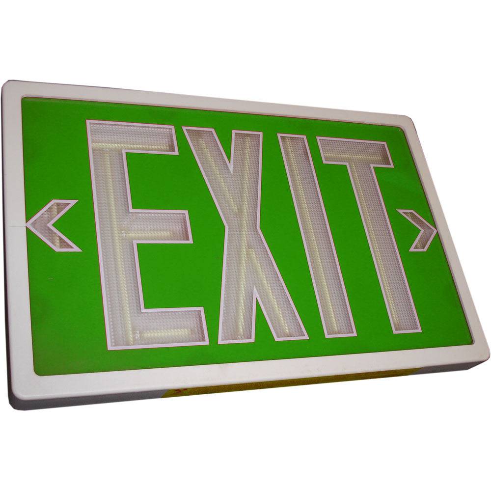 Tritium Exit Sign Double Face Green | Green Lighting Wholesale, INC