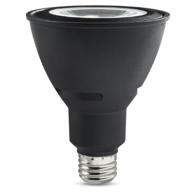 Contour Series High CRI PAR30 2700K, 800lm LED Lamp with 25-Degree Beam Angle - Black - Green Lighting Wholesale
