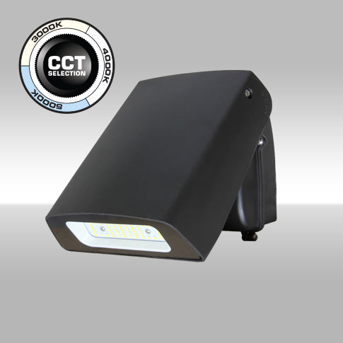 LED Thin Cutoff Wall Pack 15W, 120-277V, 3/4/5K, Bronze, Photocell