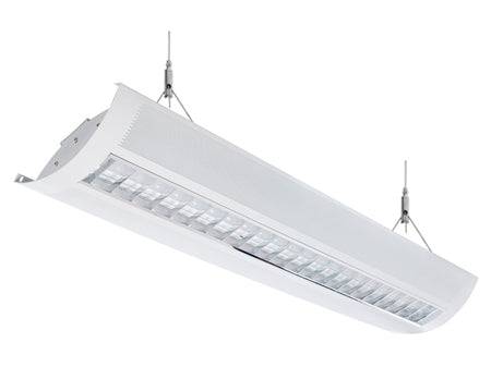 LED Architectural Parabolic 4' Suspended Direct/Indirect Light 3500K - Green Lighting Wholesale